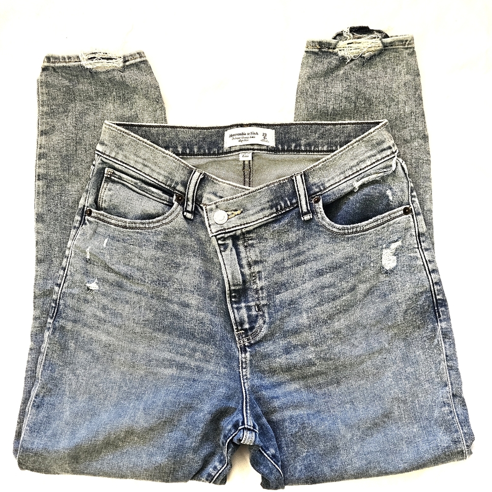 Abercrombie & Fitch Curve Love Super Skinny Ankle High Rise Jeans 29 Short